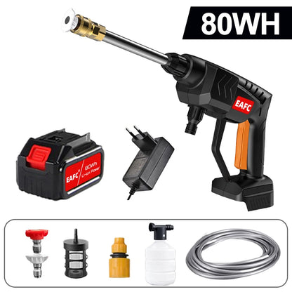 Car Washer Gun - Cordless High Pressure Wash - 60Bar 21V - 20000mAh/30000mAh Car Wash Gun Electric Water Gun Machine