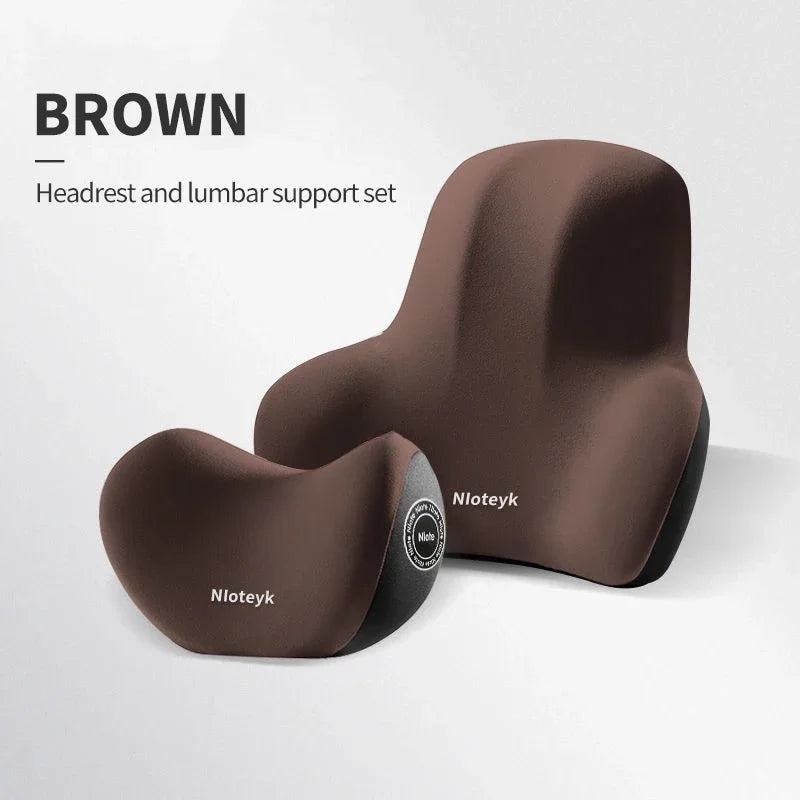 Car Cushion - Neck and Back Protection and Support with Breathable Memory Foam - Universal