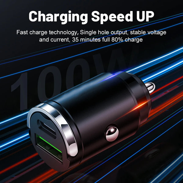 Car Electronics Charger - Universal Compatibility: Type C Super Fast Charging QC3.0