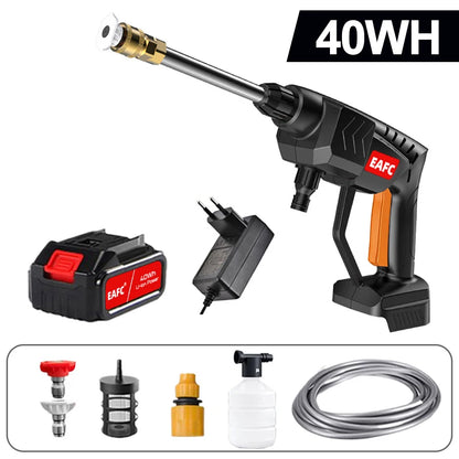 Car Washer Gun - Cordless High Pressure Wash - 60Bar 21V - 20000mAh/30000mAh Car Wash Gun Electric Water Gun Machine