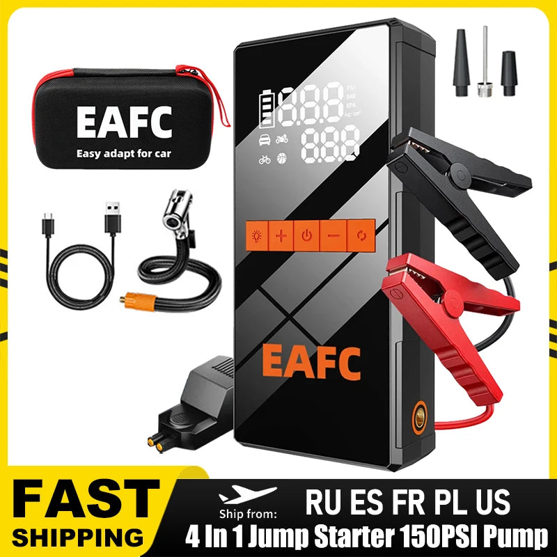 Portable Car Jump Starter With Air Compressor