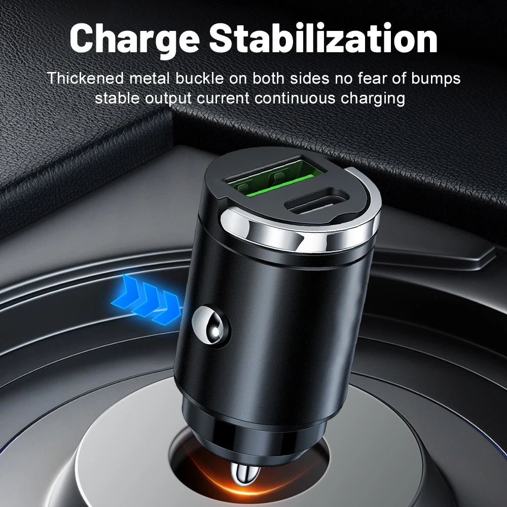 Car Electronics Charger - Universal Compatibility: Type C Super Fast Charging QC3.0